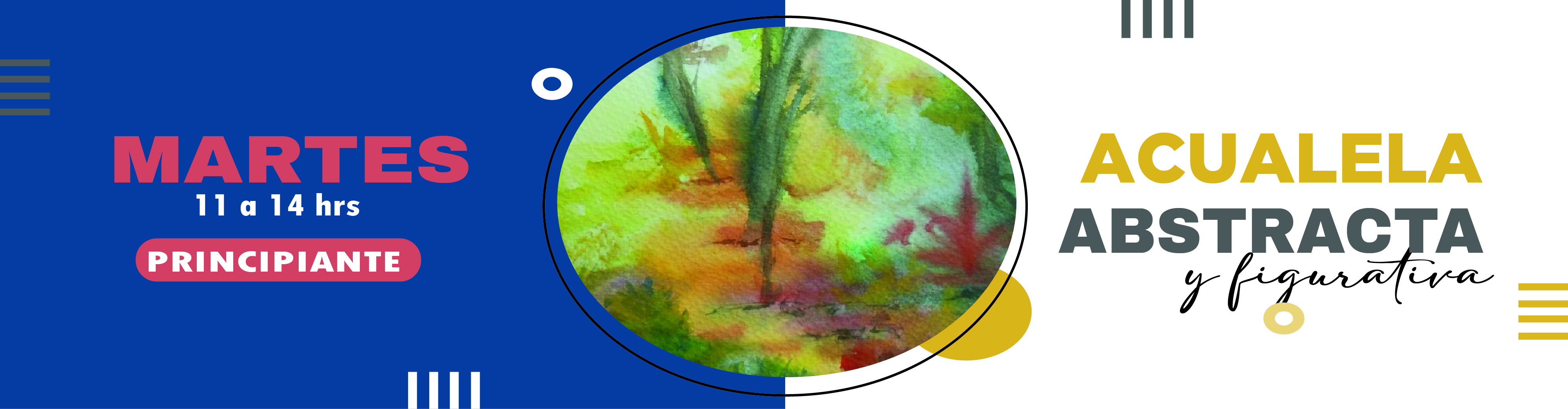 Acuarela abstracta y figurativa